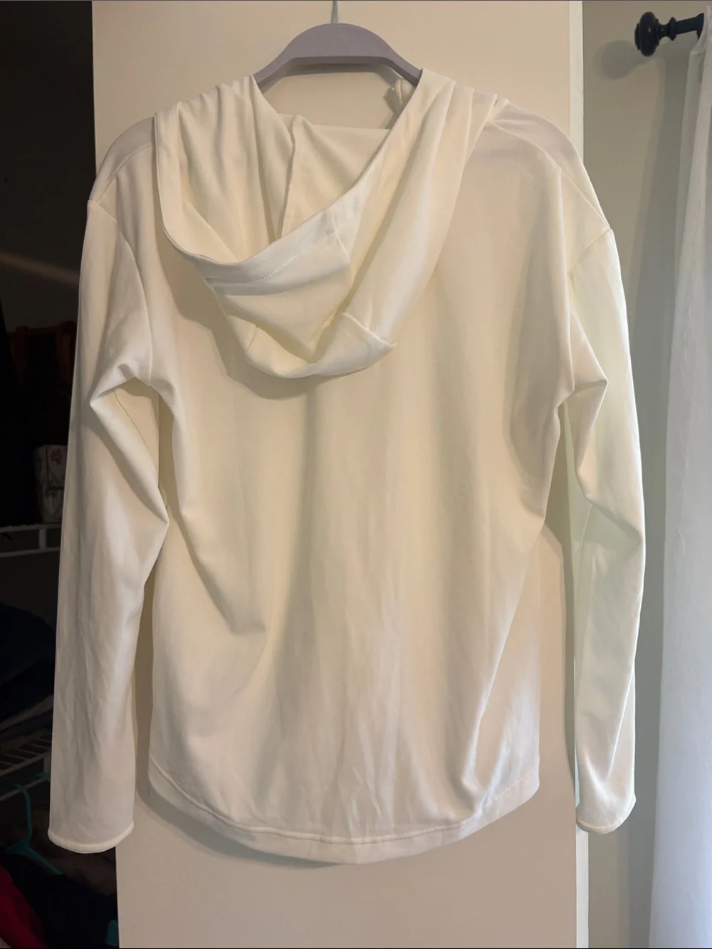 Women's Cream Full-Zip Hooded Jacket - Picture 2 of 2
